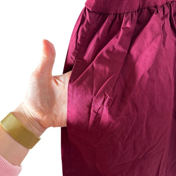 J. Crew Factory Mock Neck Mixed Media Midi Dress Red Size Small NWT - Picture 5 of 6